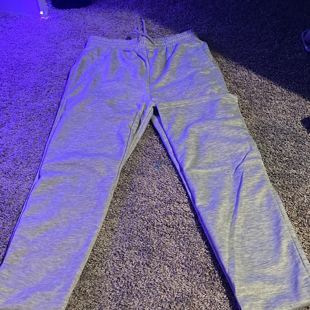 grey stacked sweats